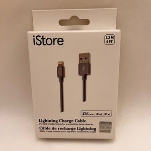 iStore Lightning Charge Cable 4 Foot / 1.2 Meter Space Grey Charge & Sync Cable